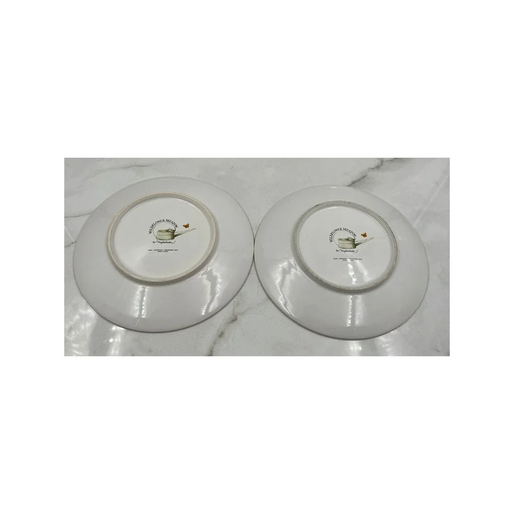 Marjolein Bastin Wildflower Meadow Salad Dessert Plates Set of 2 Bird Nature 8